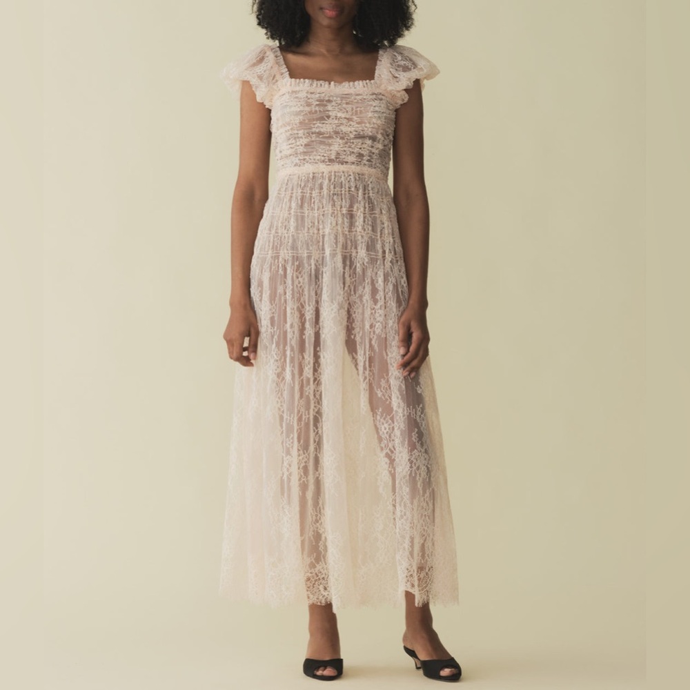 DOEN PAMELINA DRESS IN PETUNIA PINK LACE, size S, brand new, never worn. - Picture 2 of 15